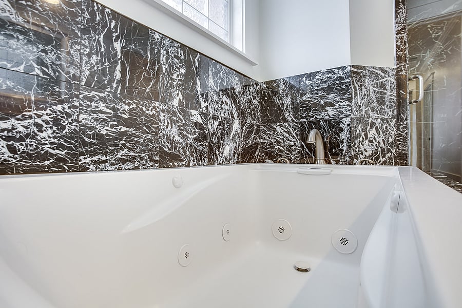 Primary bathroom with jetted tub
