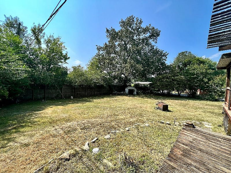 Large fenced in backyard