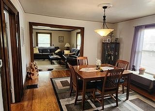 Dining room and living room