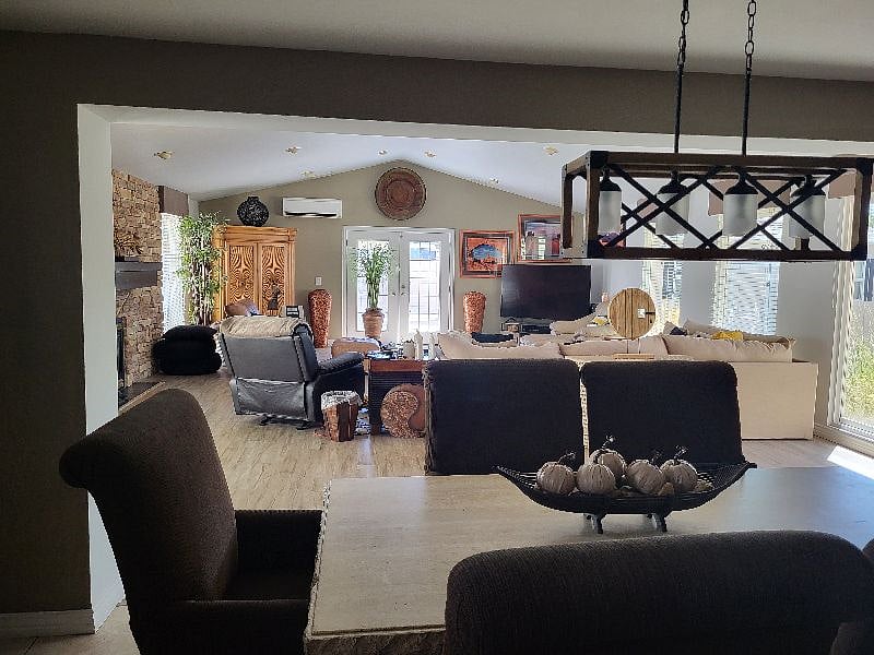 View from kitchen into Great room