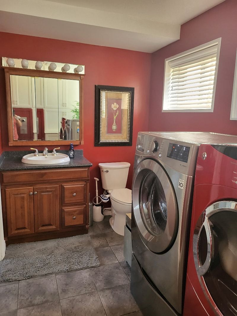 Half bath and laundry room