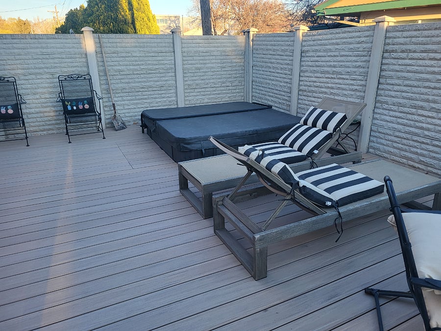 Spacious back deck.
