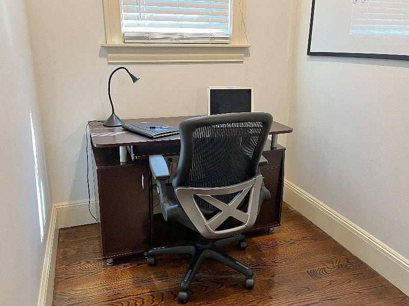 Dedicated workspace makes connecting to office, family or friends easy.