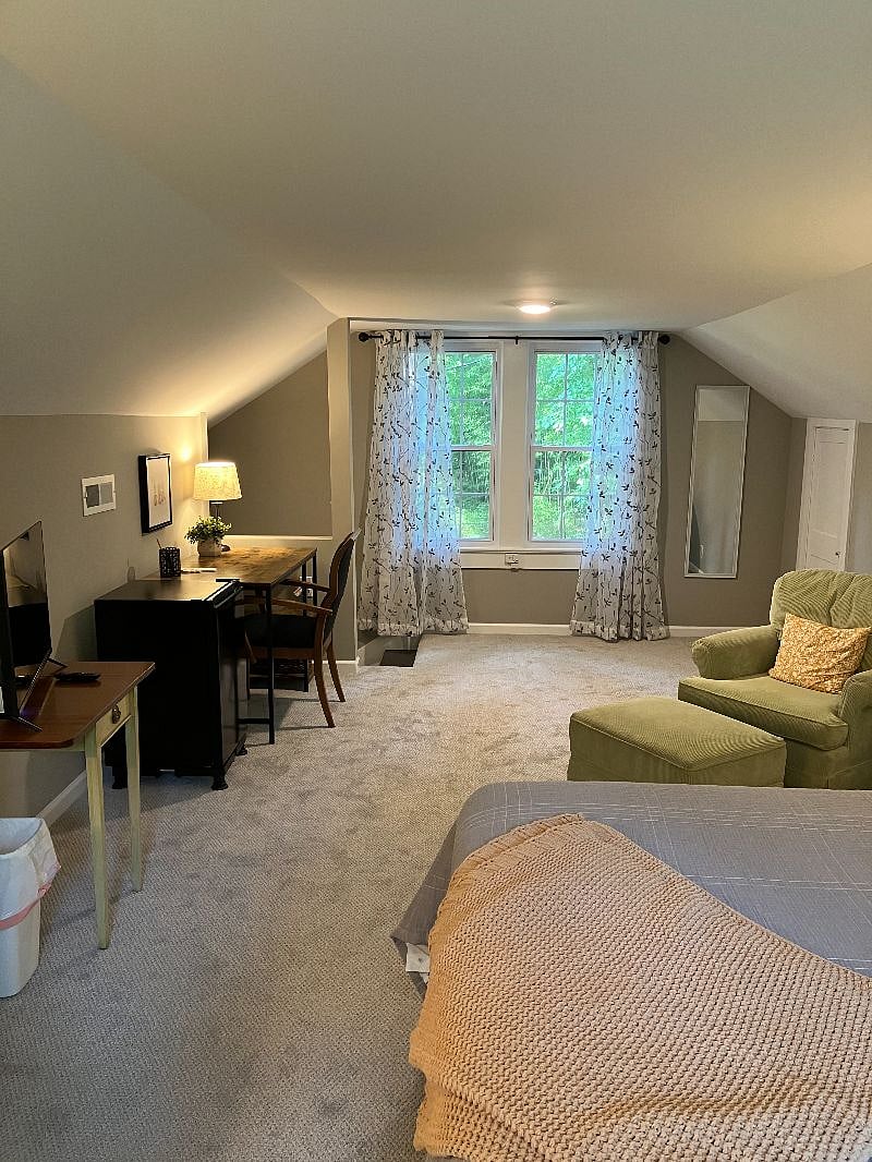 Bedroom looking over large back