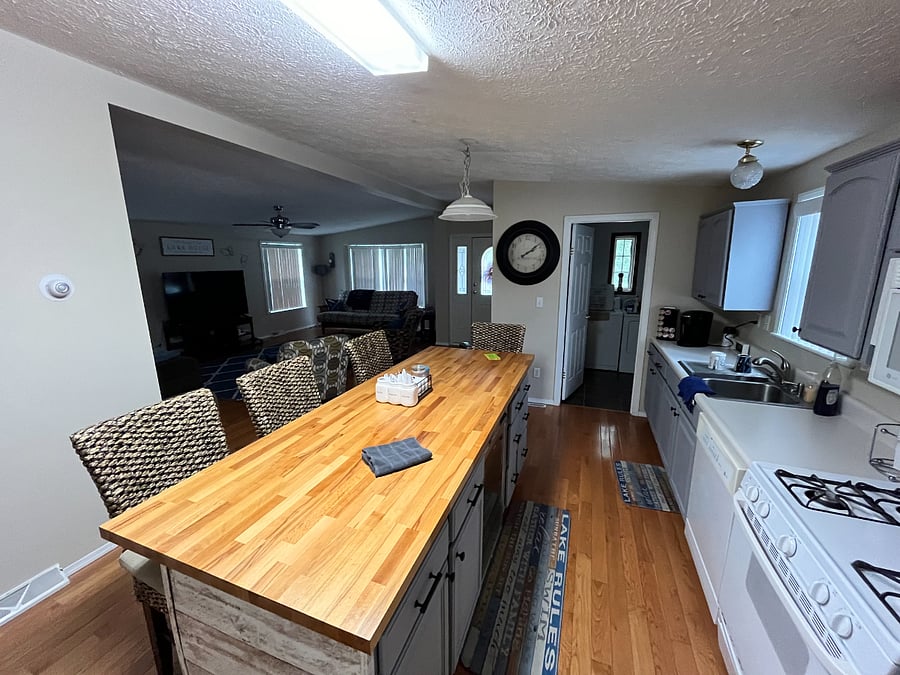 Kitchen with island