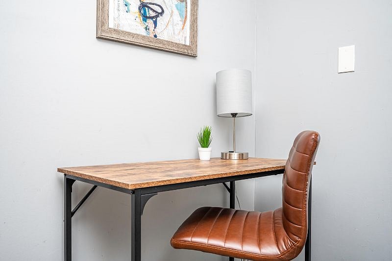 Private workspace in the master bedroom