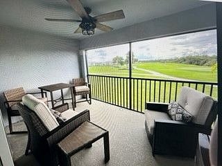 Back screened in lanai with vies of 10 and 17 greens