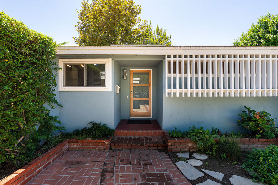 Our house is one story with only two steps up to the front door.