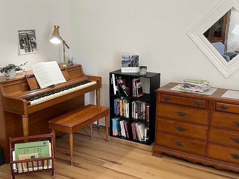 Piano corner in the living room