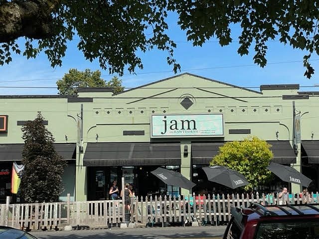 Corner breakfast spot #2, Jam on Hawthorne. We feel our two breakfast spots make our street a particularly friendly, festive and cheery place year round, especially on the weekends.