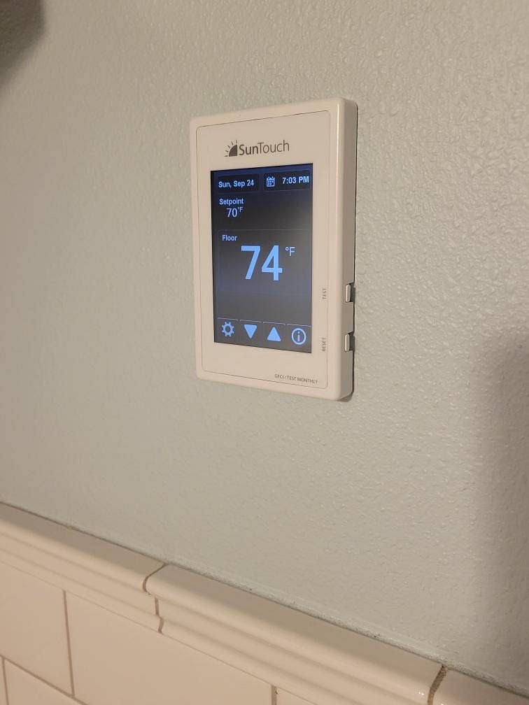 Bathroom floor heating