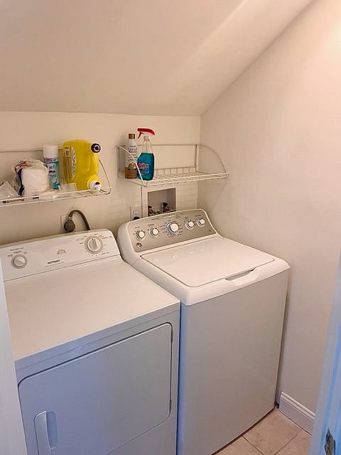 Washer and dryer on second level.