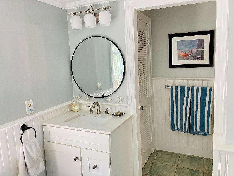 Full bathroom with tub & shower