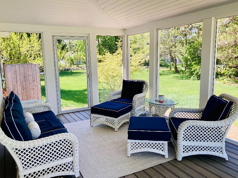 Screened in porch for coffee, sunsets, reading and relaxing