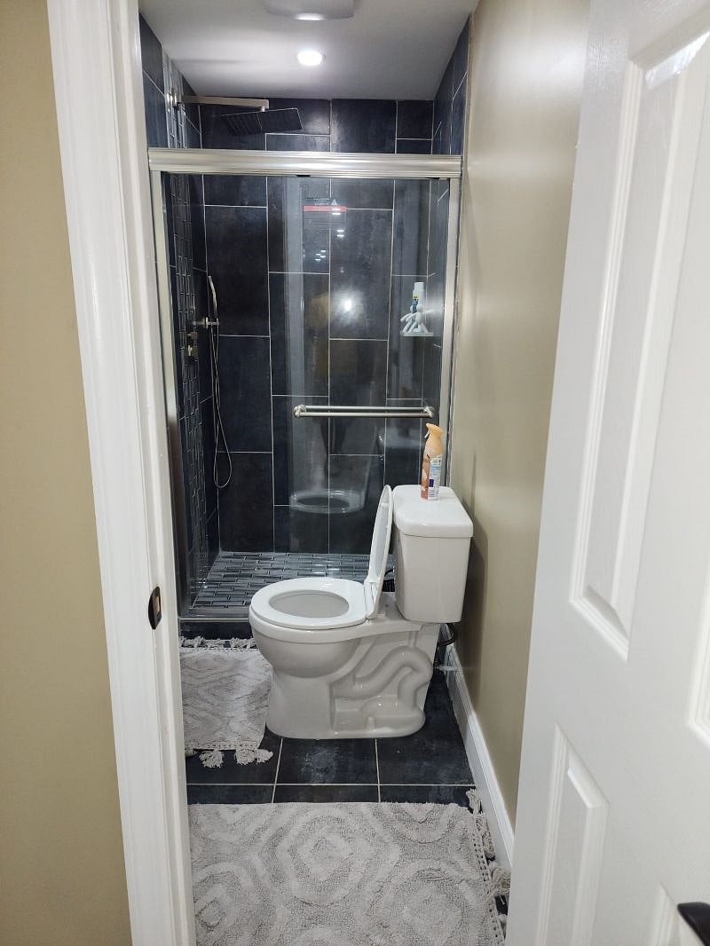 Master bathroom features a private shower.