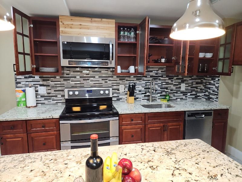 Prepare meals with ease in the chefs kitchen.
