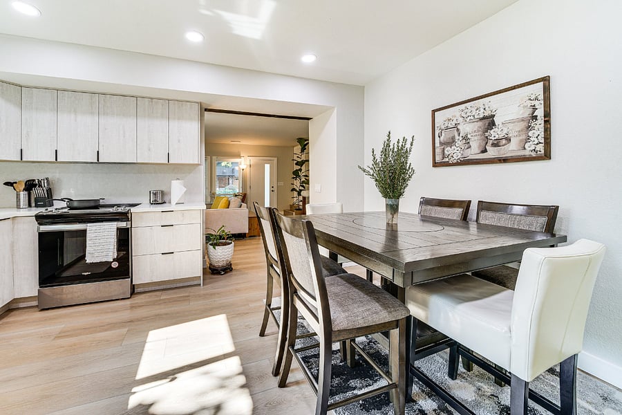 Dining Room and Kitchen, lots of room to cook and dine.