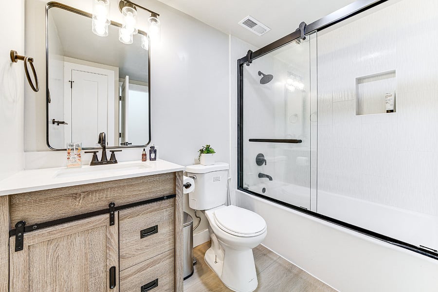Updated Full Bathroom - modern and clean.