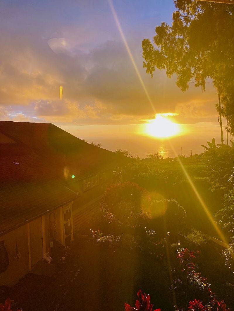 sunset view from lanai