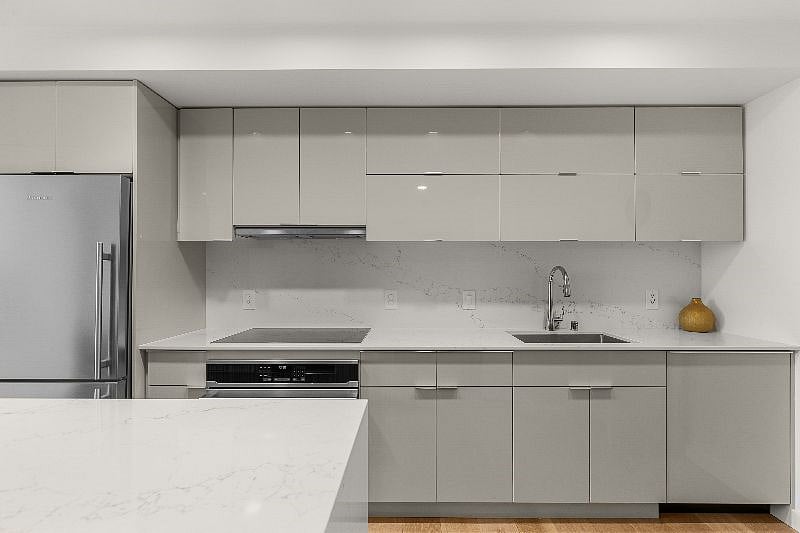 large kitchen with lots of storage