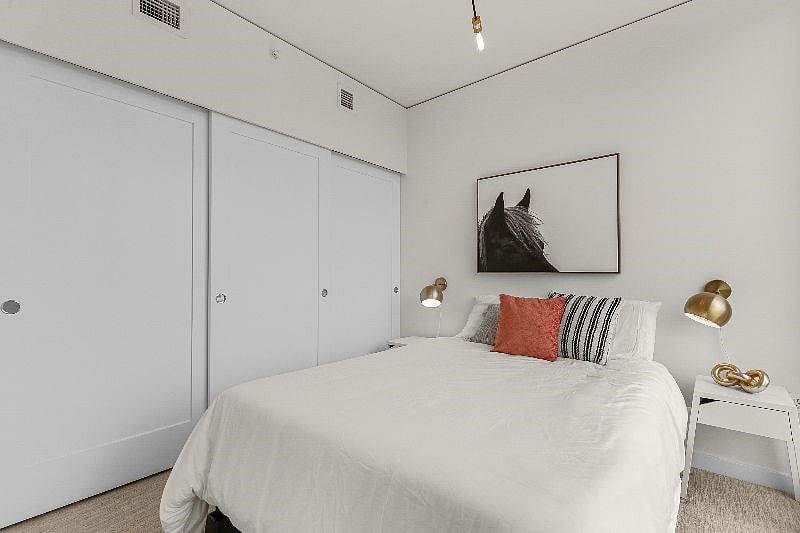bedroom with large closet