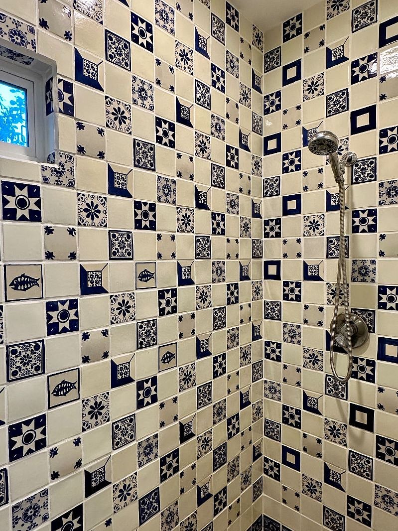 Walk-in shower.