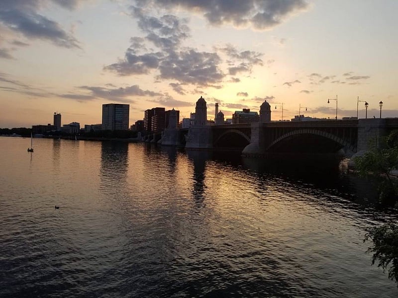 Charles River four blocks away