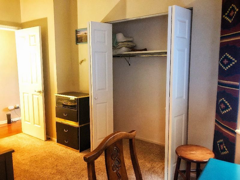 Closet-view in second bedroom. 