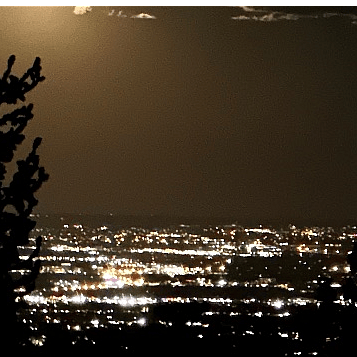 Beautiful city lights views at night