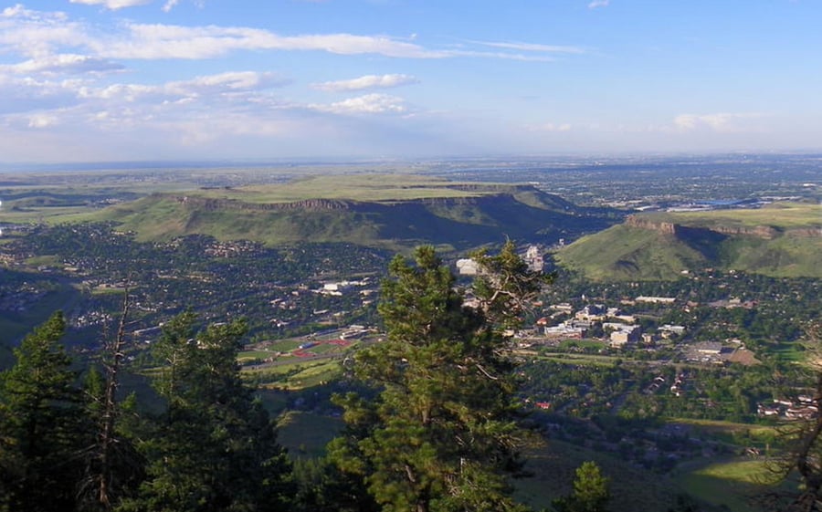 Views of Golden and North and South Table Mountain