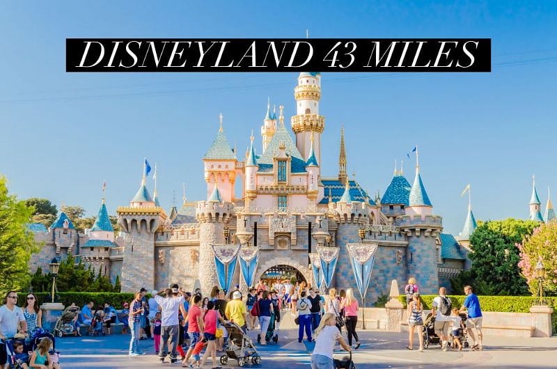 Disneyland 43 Miles.  