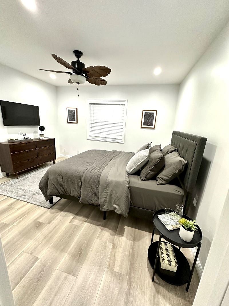 Bedroom area. 