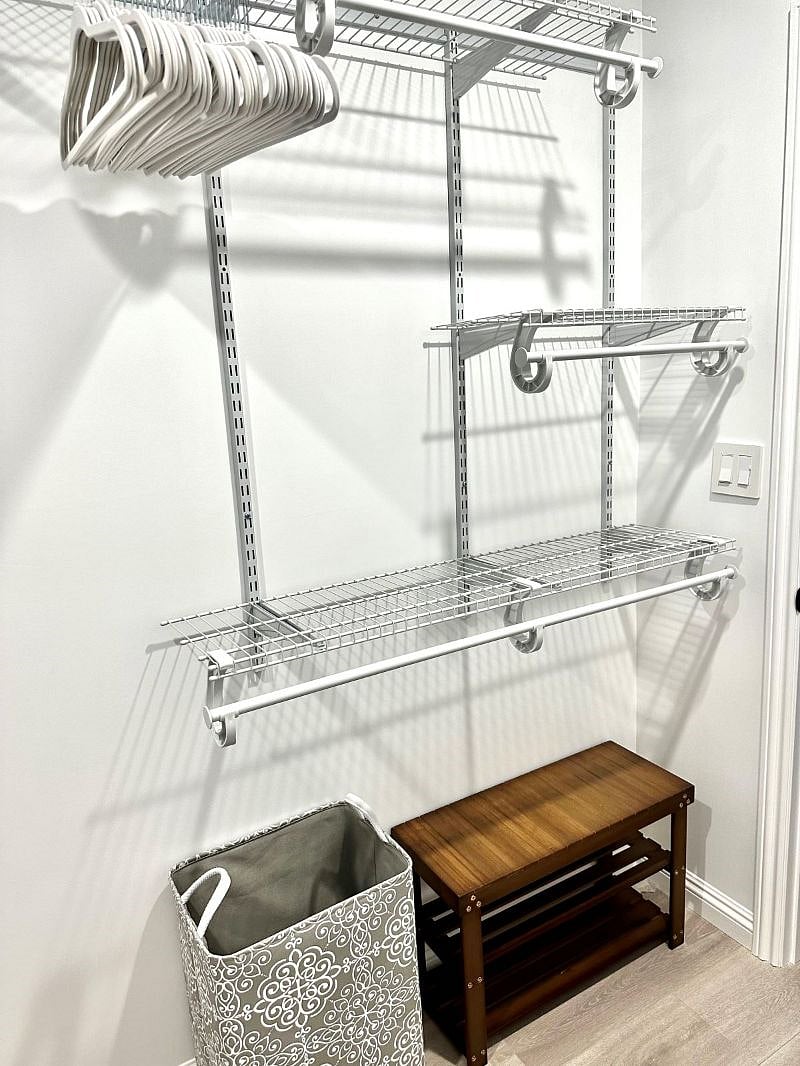 Separate walk in closet and laundry area.  