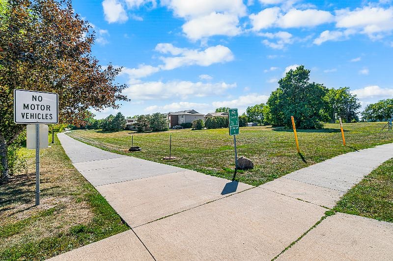 Enjoy the trail right next to the building!