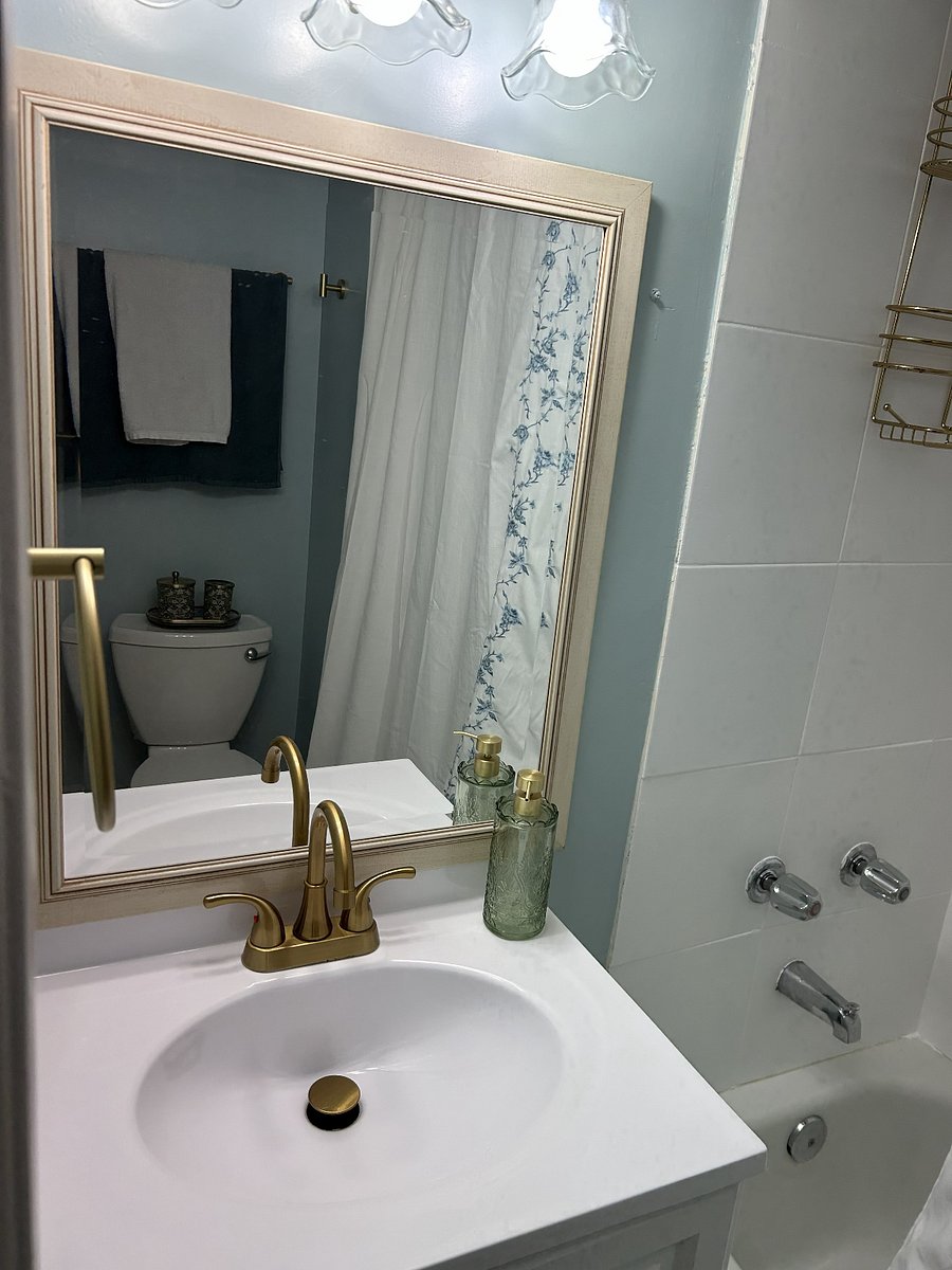 Private full sized bathroom with tub