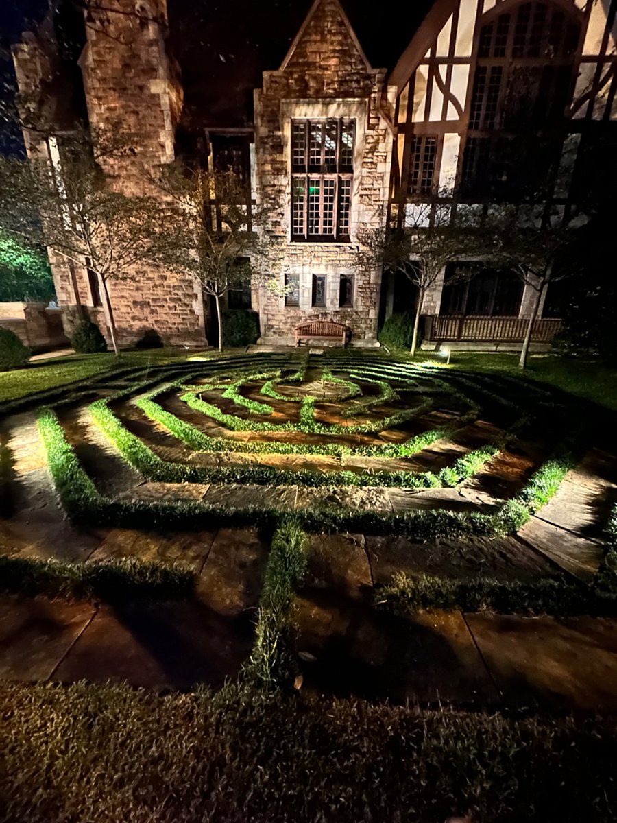 A nighttime walk to labyrinth with Neurologist on Neuroradiology rotation at Childrens Hospital.