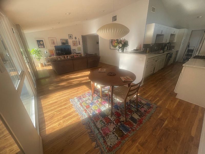 Open space living room & dining area