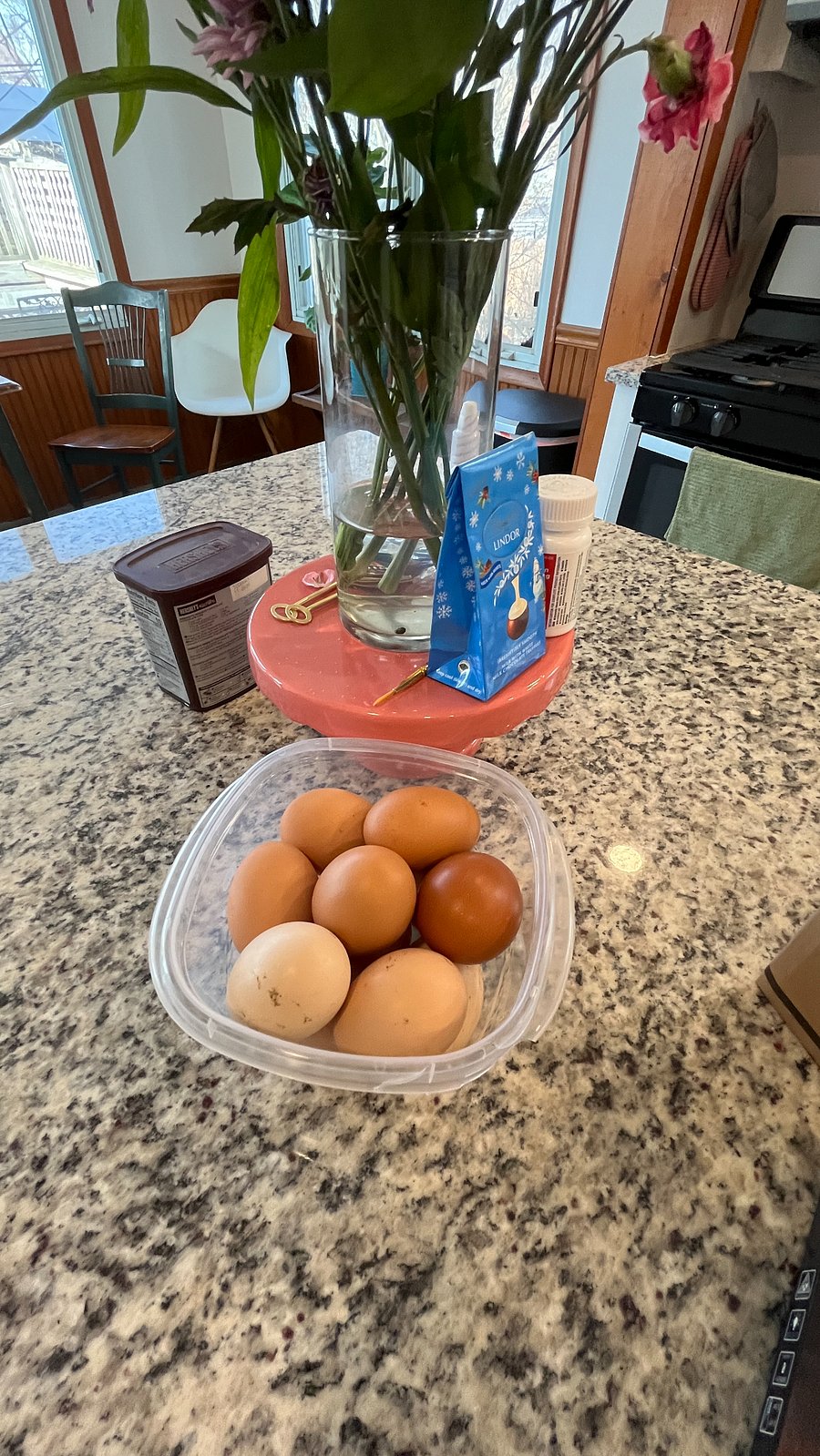 Free fresh eggs, as supplies last - we have 20 layers, summers are very fruitful.