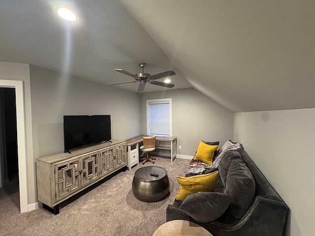 Additional loft living area with desk