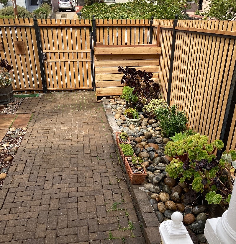 Private front yard