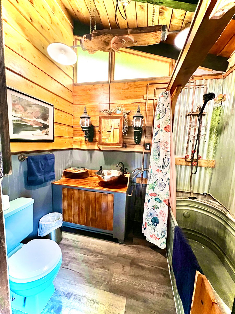 Private master bathroom