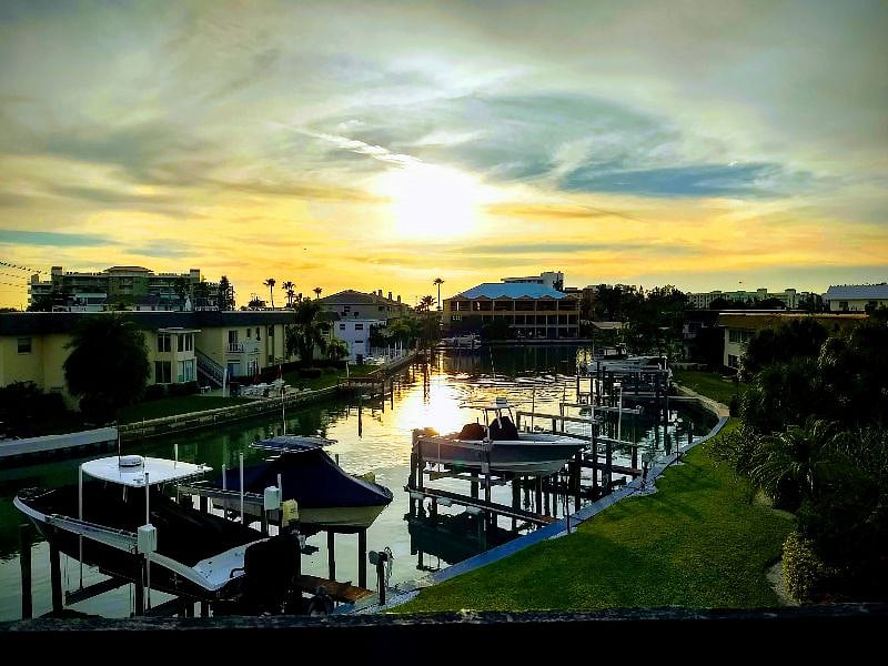 The property as the sun sets.