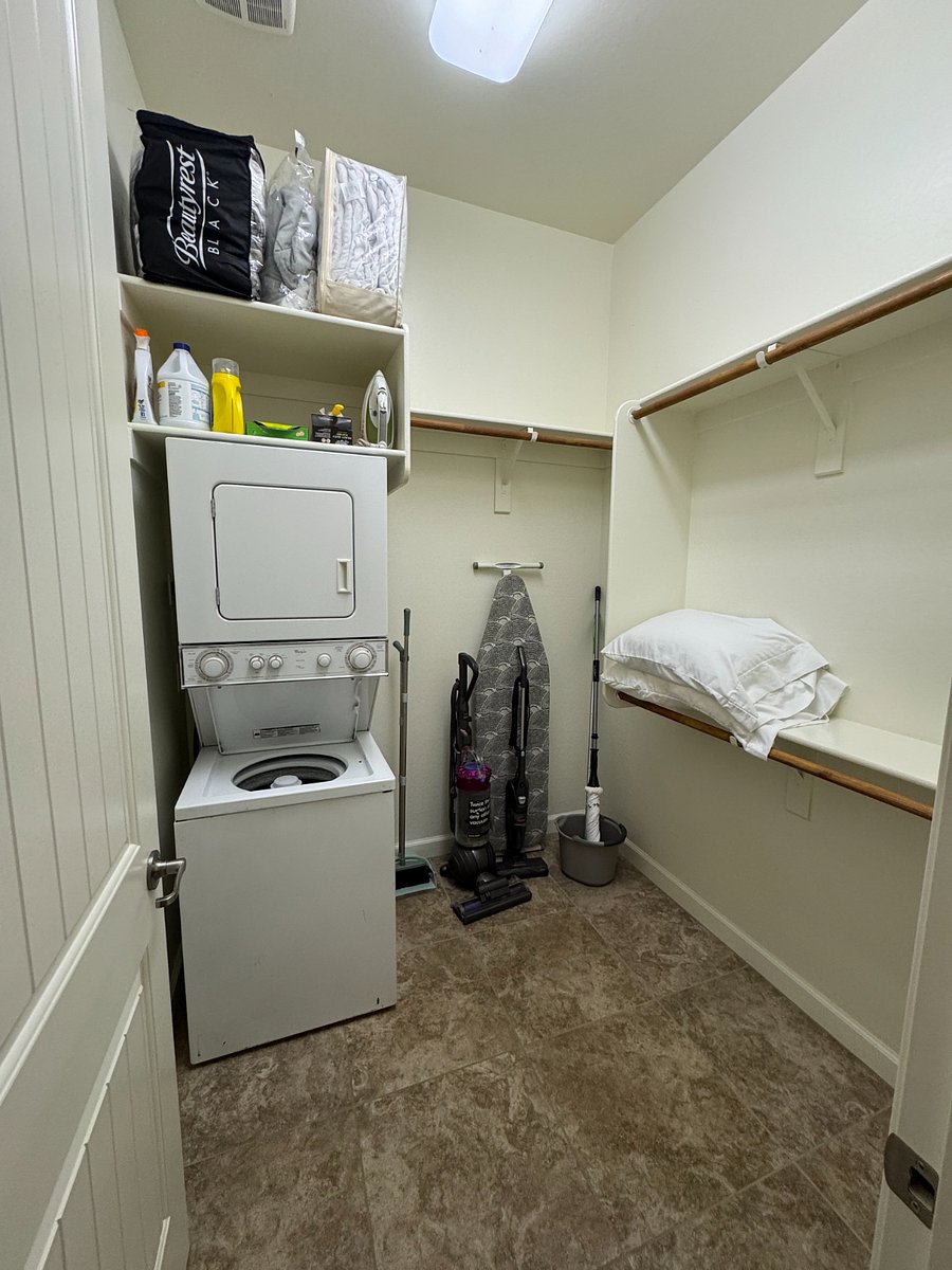 Washer and dryer in Master bedroom closet. Spacious closet.
