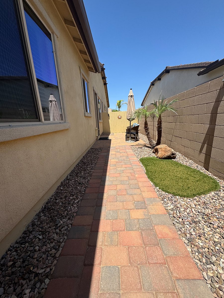 This is what you see as you walk into the courtyard. This courtyard is sectioned off from the rest of the property.