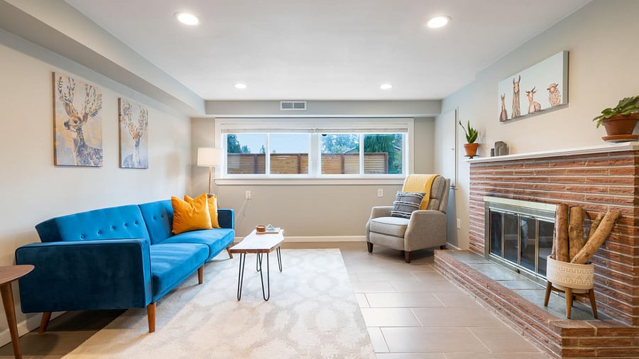 North Seattle Single Family Home - Lower Living Room