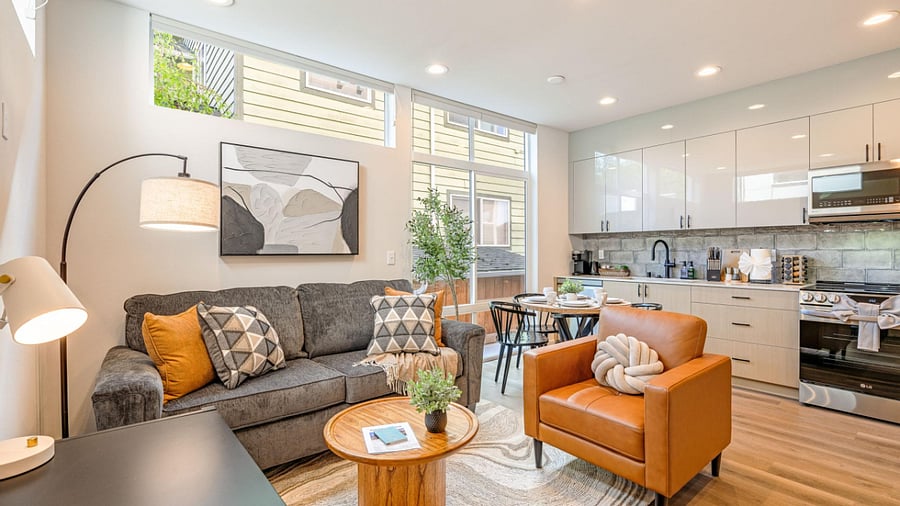 Central District Townhome - Living room