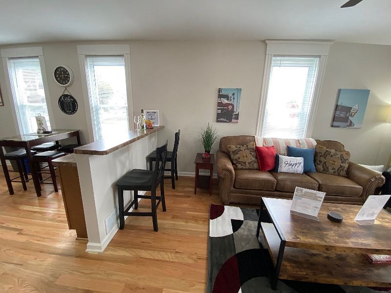 Trendy living space to accommodate the whole family.