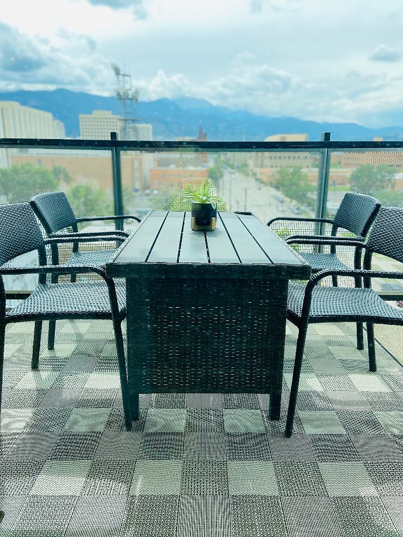 Patio table. Views!