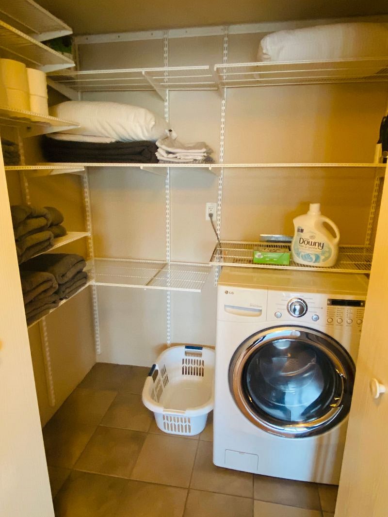 In-unit laundry/Storage closet
