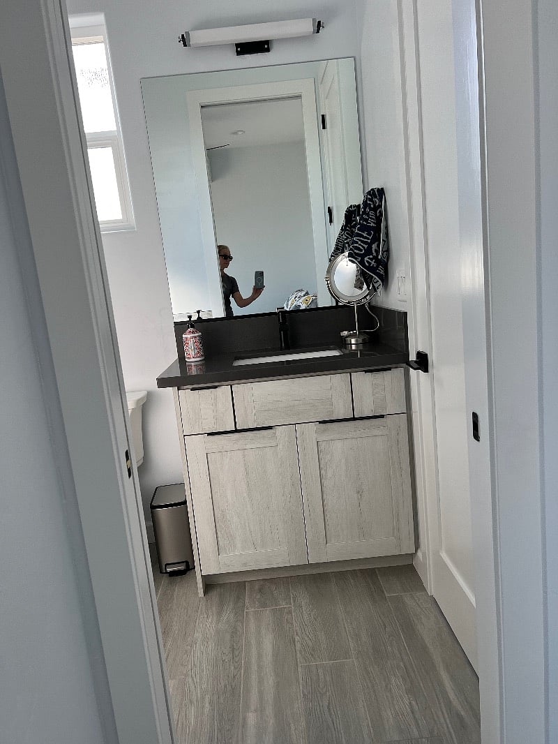 storage below sink.